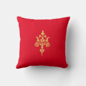 金ゴールドフェイクヴィンテージフォレストグリーン可逆 クッション (裏面)