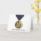 金ゴールドフェイク印鑑賞者周年記念 カード (黄色い花)