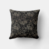 金ゴールドフェイク手エレガント引き花模様結婚のギフト クッション (裏面)