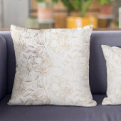 金ゴールドフェイク手エレガント引き花模様結婚のギフト クッション