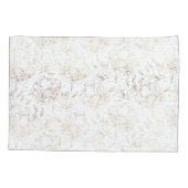 金ゴールドフェイク手エレガント引き花模様結婚のギフト 枕カバー (裏面)