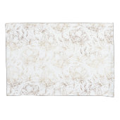 金ゴールドフェイク手エレガント引き花模様結婚のギフト 枕カバー (正面)