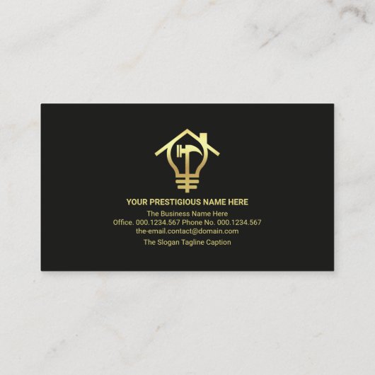 金ゴールドフェイク手利具自宅修理 名刺 (裏面)