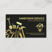 金ゴールドフェイク手利具自宅修理 名刺 (正面)