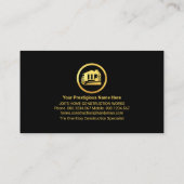 金ゴールドフェイク手利師ツール建物 名刺 (裏面)