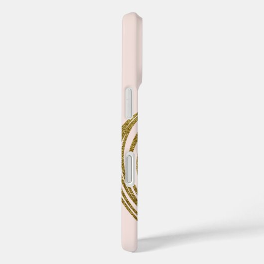 金ゴールドフェイク抽象芸術円デザイン(名前) Case-Mate iPhoneケース (裏面 / 右)