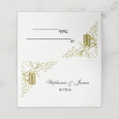 金ゴールドフェイク新年シャンパンエスコート座席表 プレイスカード (外部開封)