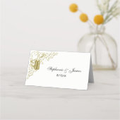 金ゴールドフェイク新年シャンパンエスコート座席表 プレイスカード (正面)