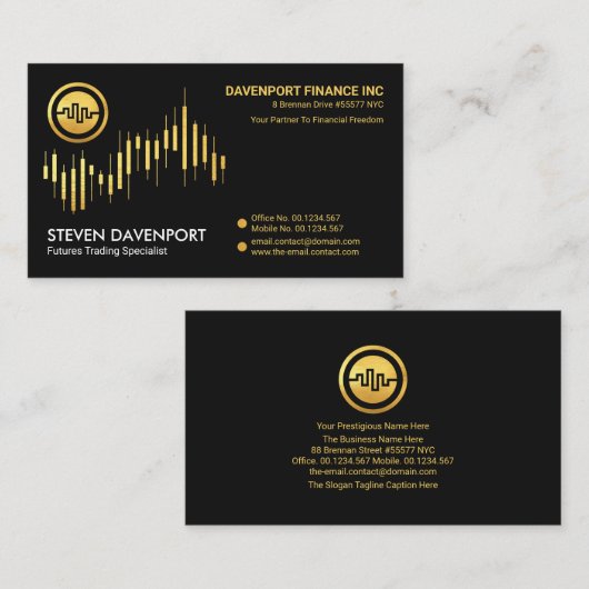 金ゴールドフェイク株式先物取引 名刺 (正面/裏面)