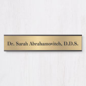 金ゴールドフェイク歯科医の歯科医院ドアサイン サインプレート (正面)