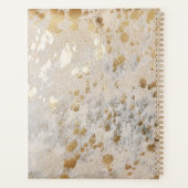 金ゴールドフェイク牛革プリント金属女性のカーボーイウエスタン プランナー手帳 (裏面)