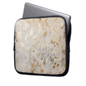 金ゴールドフェイク牛革プリント金属女性のカーボーイウエスタン ラップトップスリーブ (正面左)