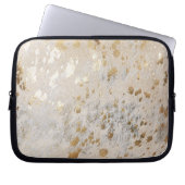 金ゴールドフェイク牛革プリント金属女性のカーボーイウエスタン ラップトップスリーブ (正面)