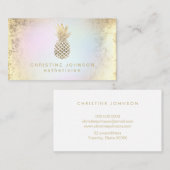 金ゴールドフェイク箔パイナップル 名刺 (正面/裏面)