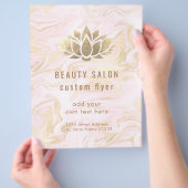 金ゴールドフェイク箔ロータスロゴ チラシ (手)