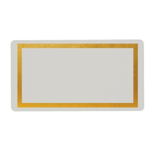 金ゴールドフェイク箔空白の住所 シール (正面)