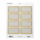 金ゴールドフェイク箔空白の住所 シール (フルシート)