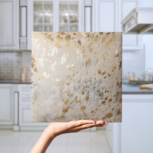 金ゴールドフェイク系金属グリッタータイル タイル