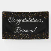 金ゴールドフェイク紙吹雪おめでとうございます 横断幕 (横)