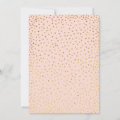 金ゴールドフェイク紙吹雪タイポグラフィ赤面ベビーシャワー 招待状 (裏面)