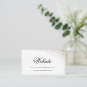 金ゴールドフェイク紙吹雪結婚フォイルのレジストリカード エンクロージャーカード (スタンド正面)