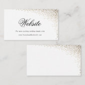 金ゴールドフェイク紙吹雪結婚フォイルのレジストリカード エンクロージャーカード (正面/裏面)