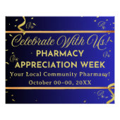 金ゴールドフェイク紙吹雪薬局鑑賞用ポスター ポスター (正面)