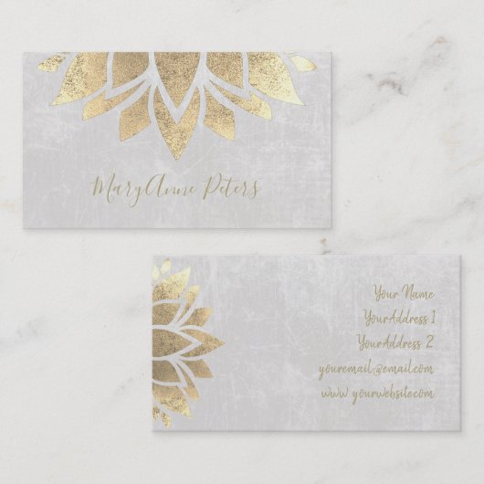 金ゴールドフェイク脱色 名刺 (正面/裏面)