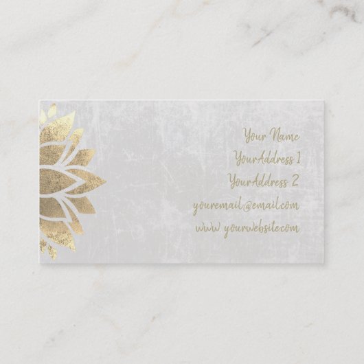 金ゴールドフェイク脱色 名刺 (裏面)