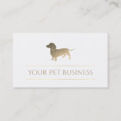 金ゴールドフェイク葉ダッシュンドッグ 名刺 (正面)