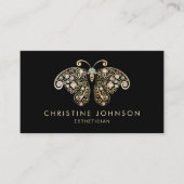 金ゴールドフェイク葉蝶 名刺 (正面)