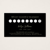 金ゴールドフェイク虹色グリッターロイヤリティカード (裏面)