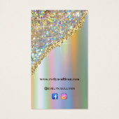 金ゴールドフェイク虹色グリッター箔パッケージインサート (裏面)