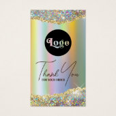 金ゴールドフェイク虹色グリッター箔パッケージインサート (正面)