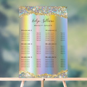 金ゴールドフェイク虹色グリッター箔価格表 アクリルサイン (ニュートラル)