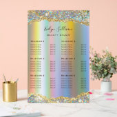 金ゴールドフェイク虹色グリッター箔価格表 アクリルサイン (ウェディング)