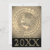 金ゴールドフェイク金属目盛り 招待状 (正面)