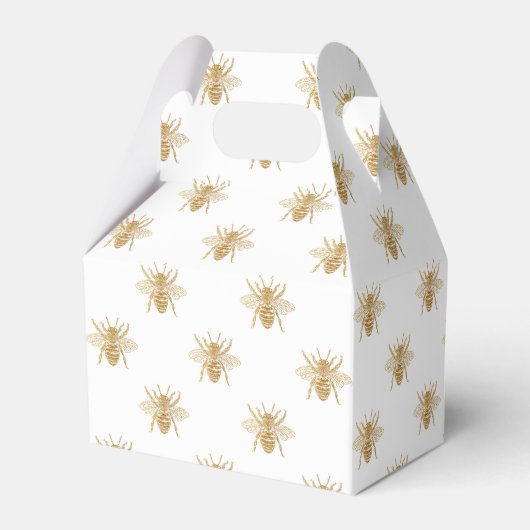 金ゴールドフェイク金属箔フォトエフェクトミツバチの白 フェイバーボックス (裏面サイド)