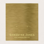 金ゴールドフェイク金属質及びジュエリー表示カード 名刺 (外部フラット)