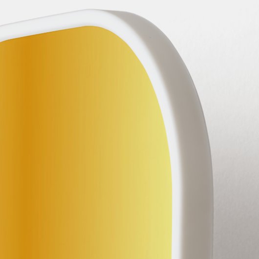 金ゴールドフェイク2辺モノグラムエレガントテンプレート選択 ピックルボールラケット (左詳細)