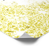 金ゴールドフェイク、グリッター、カスタム、結婚ようこそ ポスター (角)