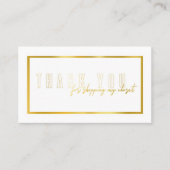 金ゴールドフェイク·フォイル·ポスマーク 名刺 (正面)