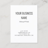 金ゴールドフェイク・ラッシュ・マスカラ・ワンド・ラッシュ・アーティスト・アフターケア 名刺 (裏面)