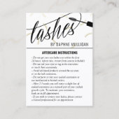 金ゴールドフェイク・ラッシュ・マスカラ・ワンド・ラッシュ・アーティスト・アフターケア 名刺 (正面)