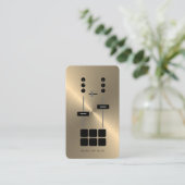 金ゴールドフェイクDJ名刺|モダンプロフェッショナル 名刺 (スタンド正面)