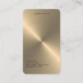 金ゴールドフェイクDJ名刺|モダンプロフェッショナル 名刺 (裏面)