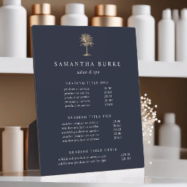 金ゴールドフェイクPalm Treeの価格/サービスの表示 フォトプラーク