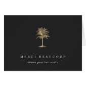 金ゴールドフェイクPalm Treeロゴノートカード (正面横)