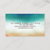 金ゴールドフェザーストライプウォーターカラーグリーン公証人 名刺 (裏面)