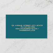 金ゴールドフェザーストライプグリーン 名刺 (裏面)